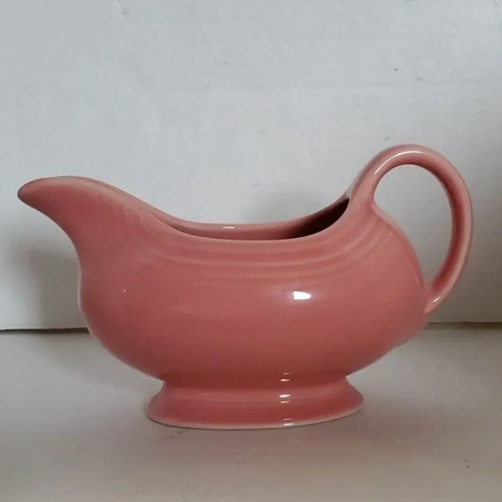 Fiestaware Fiesta Gravy Boat Dish Sauce CERAMIC Peony Pink CONTAINER
